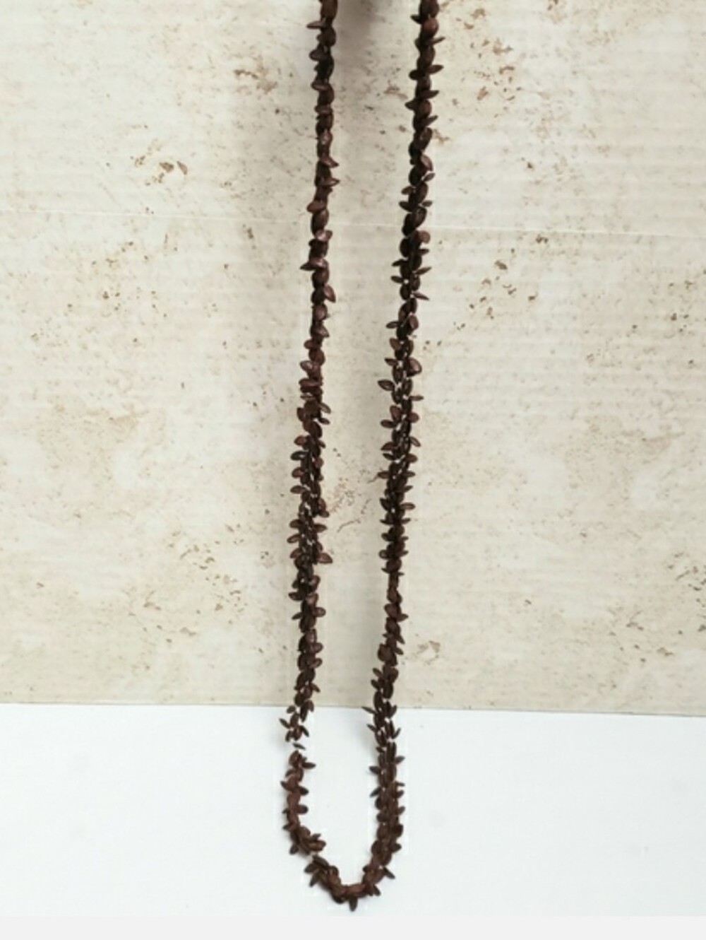 Hawaiin Theme Party Brown Seed Pearl Long Necklace